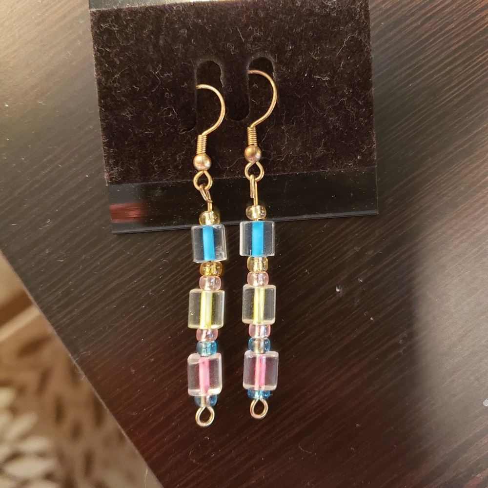 Tri-color earrings